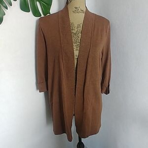 Laura Ashley Open Cardigan Sweater